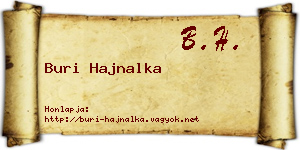 Buri Hajnalka névjegykártya